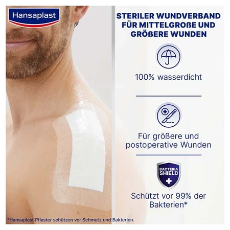 Hansaplast Aqua Protect Pansament steril pentru plăgi 5 buc.