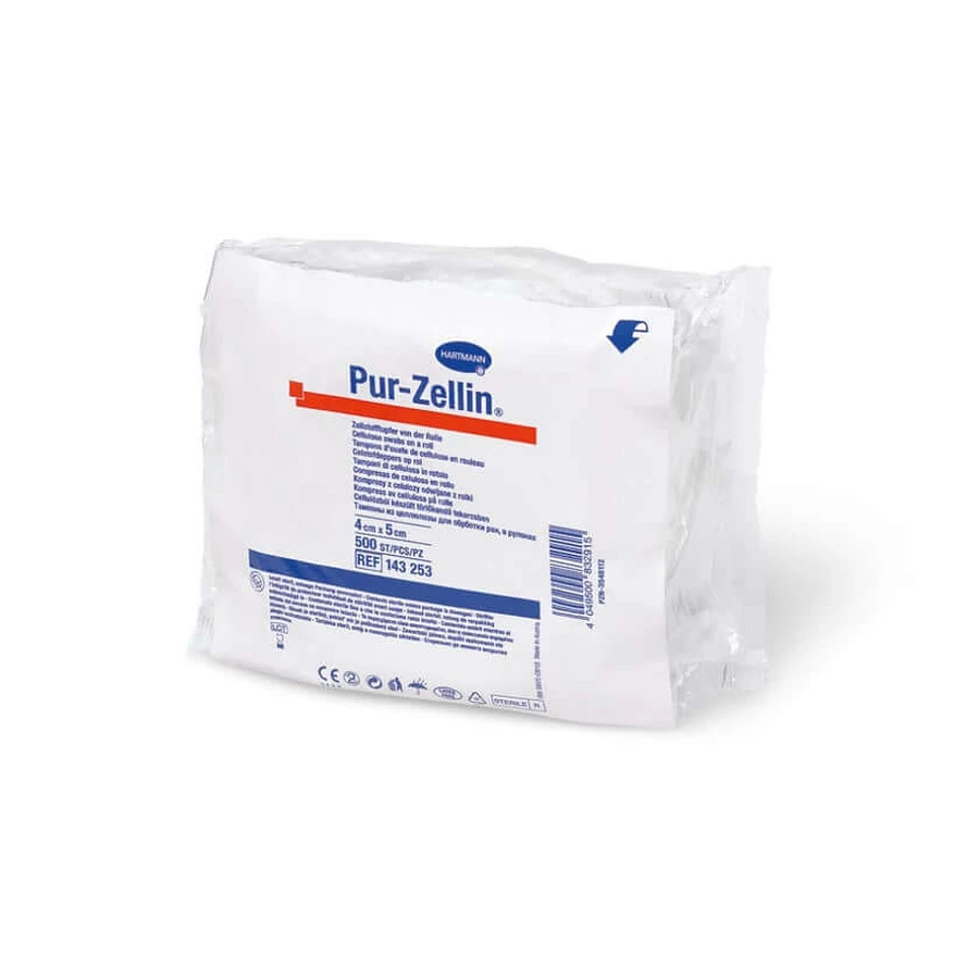 Hartmann Pur-Zelline wisser 500 stuks 4 cm x 5 cm niet-steriel 1 st