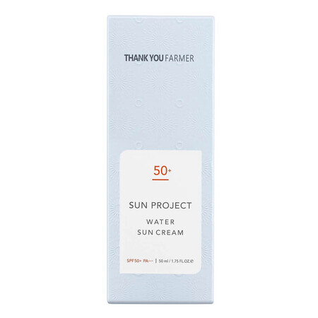 Crema de protección solar con SPF 50+ PA+++ Agua Sun Project, 50 ml, Thank You Farmer