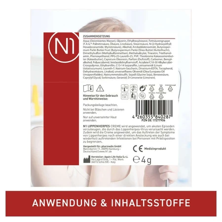 N1 Crema per l'herpes labiale 2 g