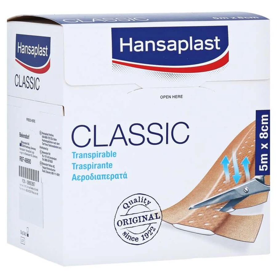 Hansaplast Classic plaster 8 cmx5 m 1 pc