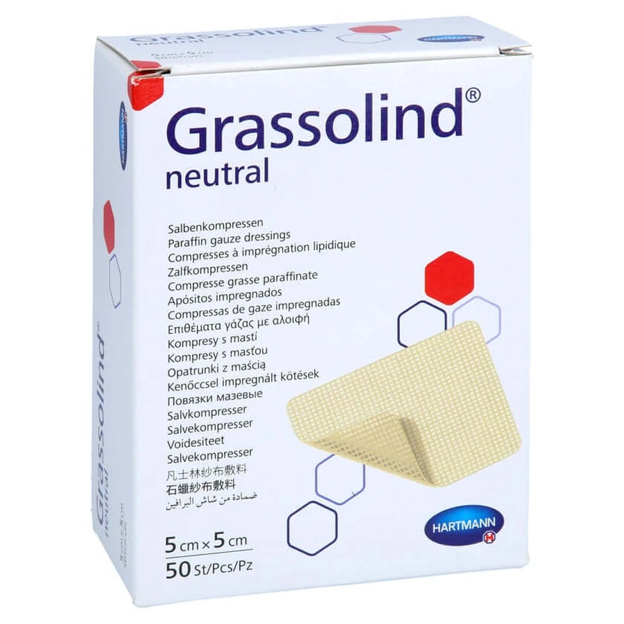 Grassolind unguent comprese 5x5 cm steri 50 buc.