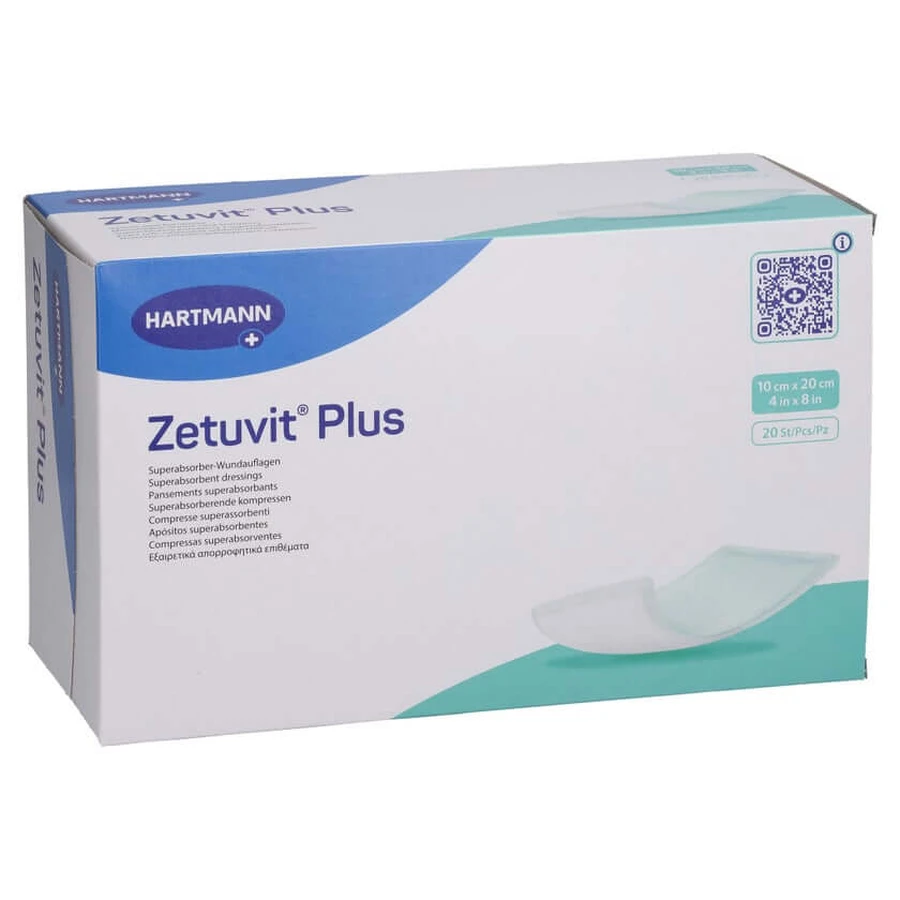 Zetuvit Plus compressa assorbente extra forte sterile 10x20 cm 20 pz.
