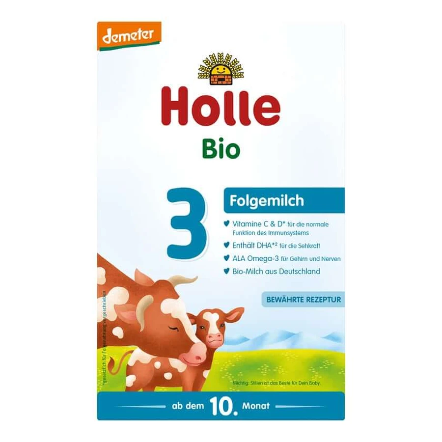 Lapte de continuare organic Holle pentru bebeluși 3 600 g