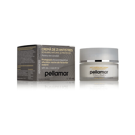 Crema de día antiestrés para pieles sensibles con SPF 28+ Advanced Concept, 50 ml, Pellamar