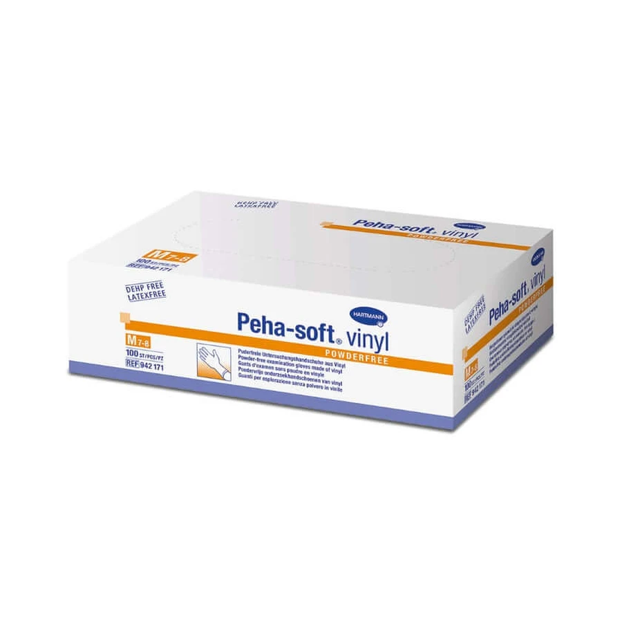 Peha-zachte vinyl onderhandschoenen unste.pud 100 stuks