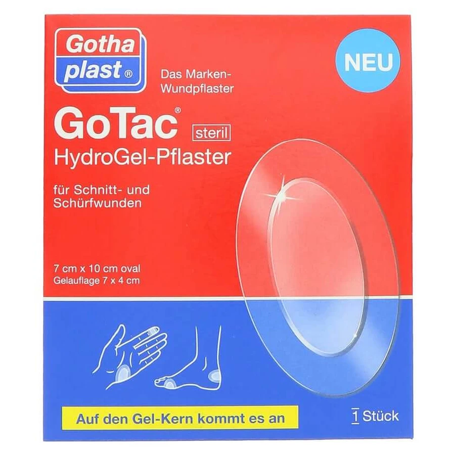 Gotac hydrogel plâtre 7x10 cm stérile 1 pc