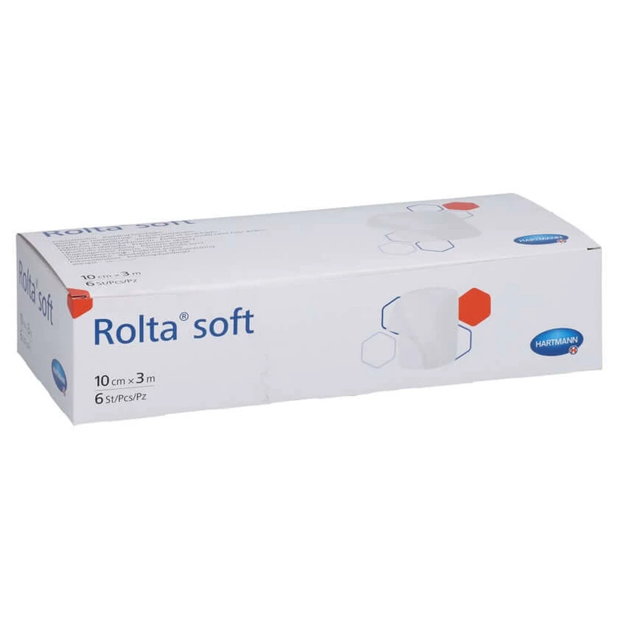Rolta bandaj moale din bumbac sintetic 10 cmx3 m 6 buc.