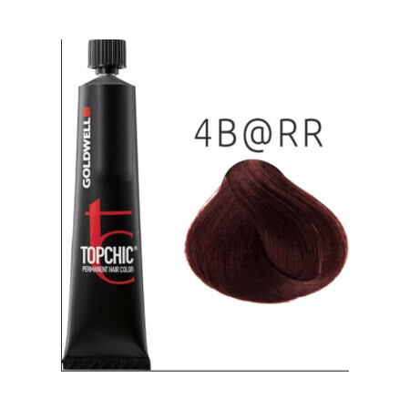 Colorazione permanente per capelli Goldwell Topchic 4B@RR 60ml