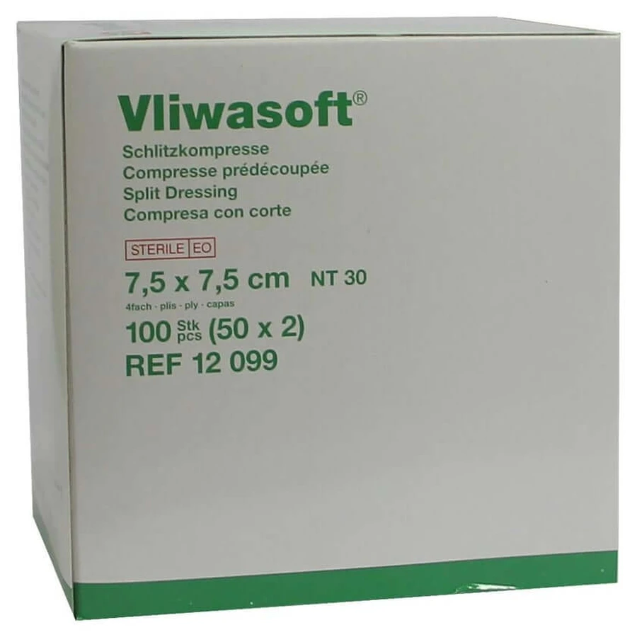 Vliwasoft compresse a fessura 7,5x7,5 cm s 50X2 pz.
