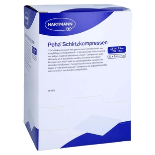Peha spleetkompressen 7,5x7,5 cm steriel 50X2 stuks