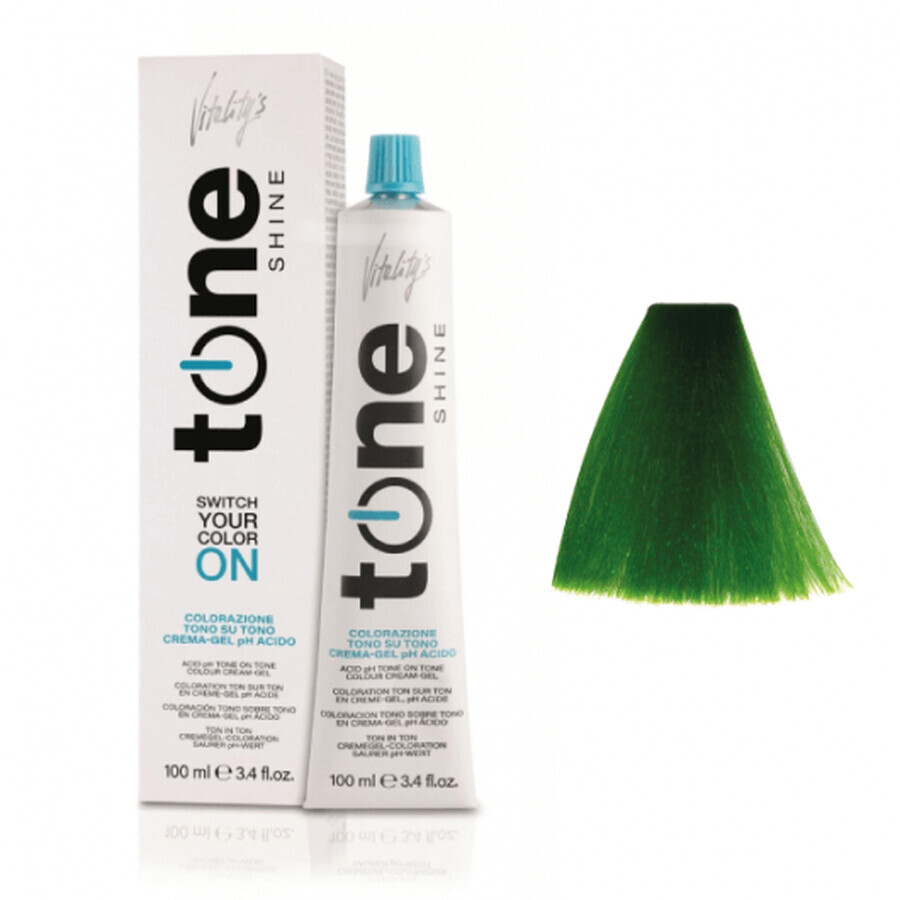 Semi-permanent hair dye Vitality's Tone Shine Green without ammonia 100ml