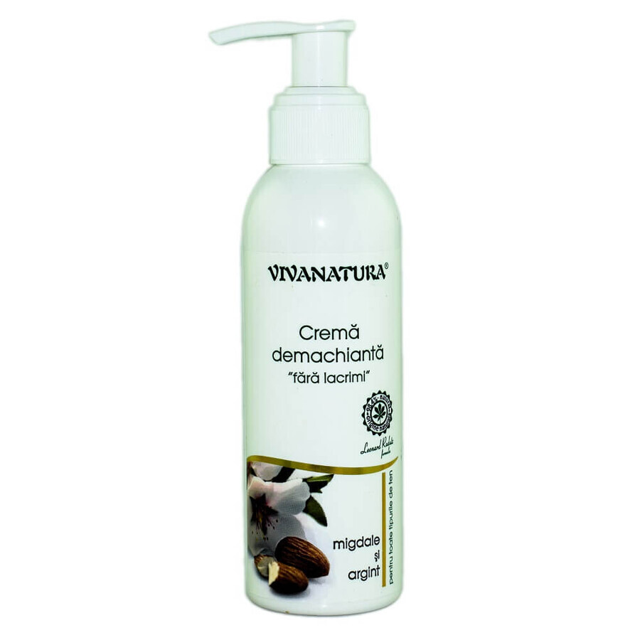 Crème nettoyante aux amandes et à l'argent, 145 ml, Vivanatura