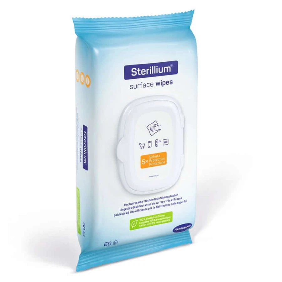 Bode Sterillium lingettes de surface lingettes de désinfection de surface, 17 x 20 cm 60 pcs.