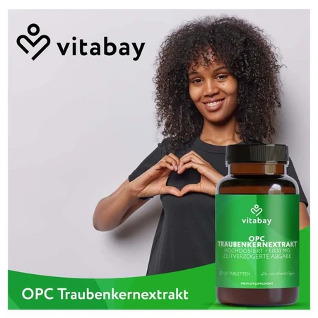 Vitabay OPC Extract de semințe de struguri 1000 mg doză mare 120 St
