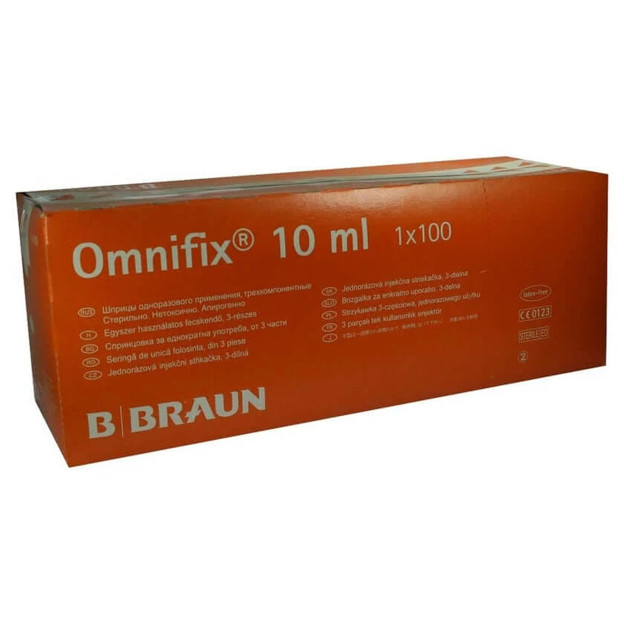 Seringues Omnifix Solo 10 ml Luer sans latex 100X10 ml