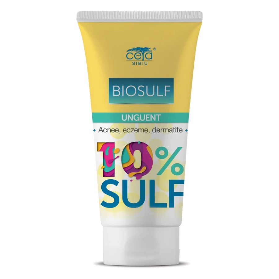 Crema con azufre 10%, 50 ml, Ceta Sibiu, Ceta Sibiu