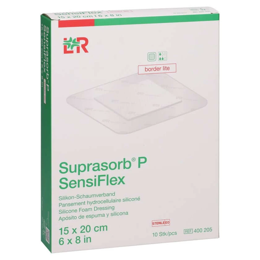 Suprasorb P Sensiflex Border Lite 15x20cm 10 szt.: ceny i cechy