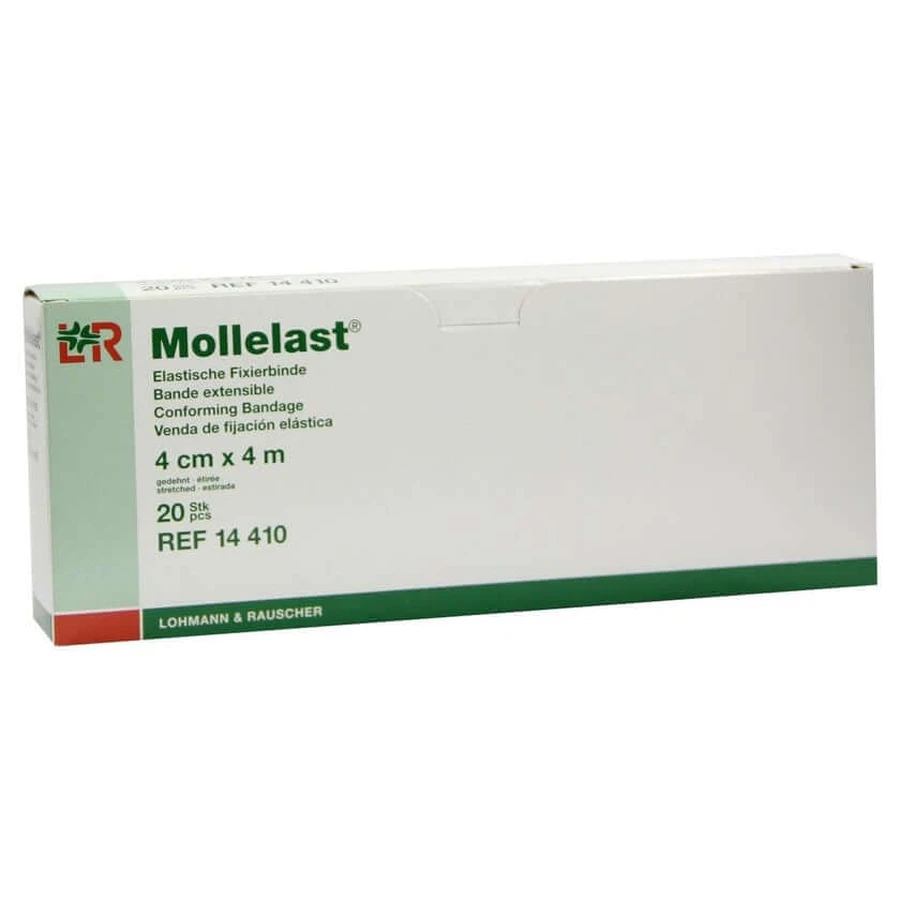 Bandaje Mollelast 4 cmx4 m ambalate individual 20 buc