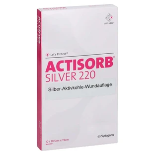Actisorb 220 Silver 10,5x19 cm steril Ko 10 St