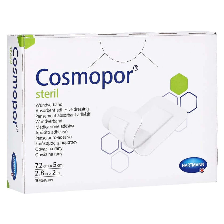 Cosmopor estéril 7,2 x 5 cm 10 uds.