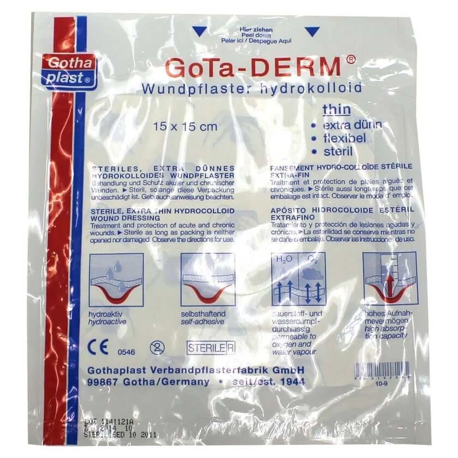 Gota-derm thin hydrocoll.wound care sterylny 1 szt.: ceny i cechy