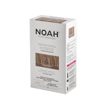 Tinte natural, Rubio dorado (7.3) x 140ml, Noah