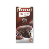 Chocolate con 72% de azúcar y cacao sin gluten 75g TORRAS