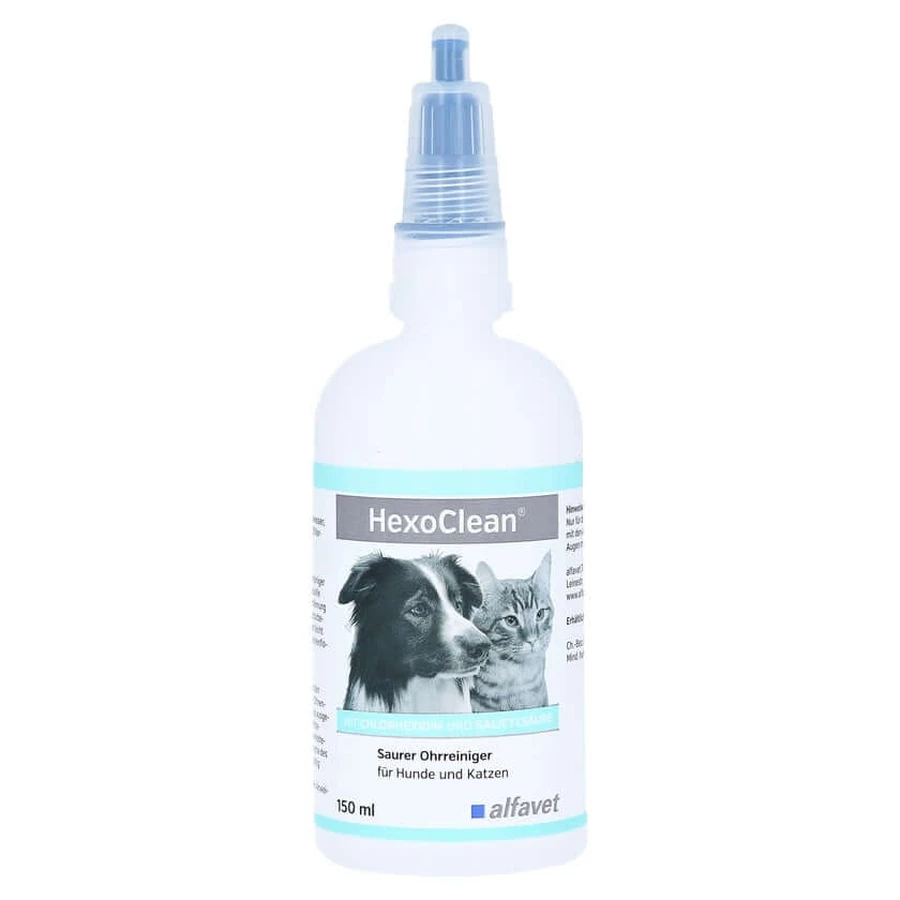 Hexoclean Detergent urechi acid pentru câini și 150 ml