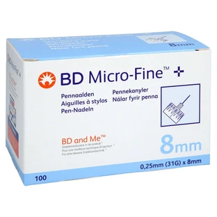 Aghi per penna Bd Micro-fine+ 0,25x8 Mm 31 G 100 pz.