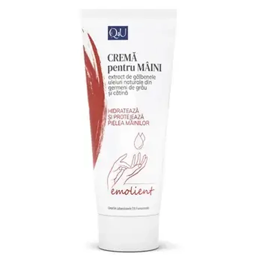 Crema mani emolliente con Vitamina A ed E Q4U, 100 ml, Tis Farmaceutic