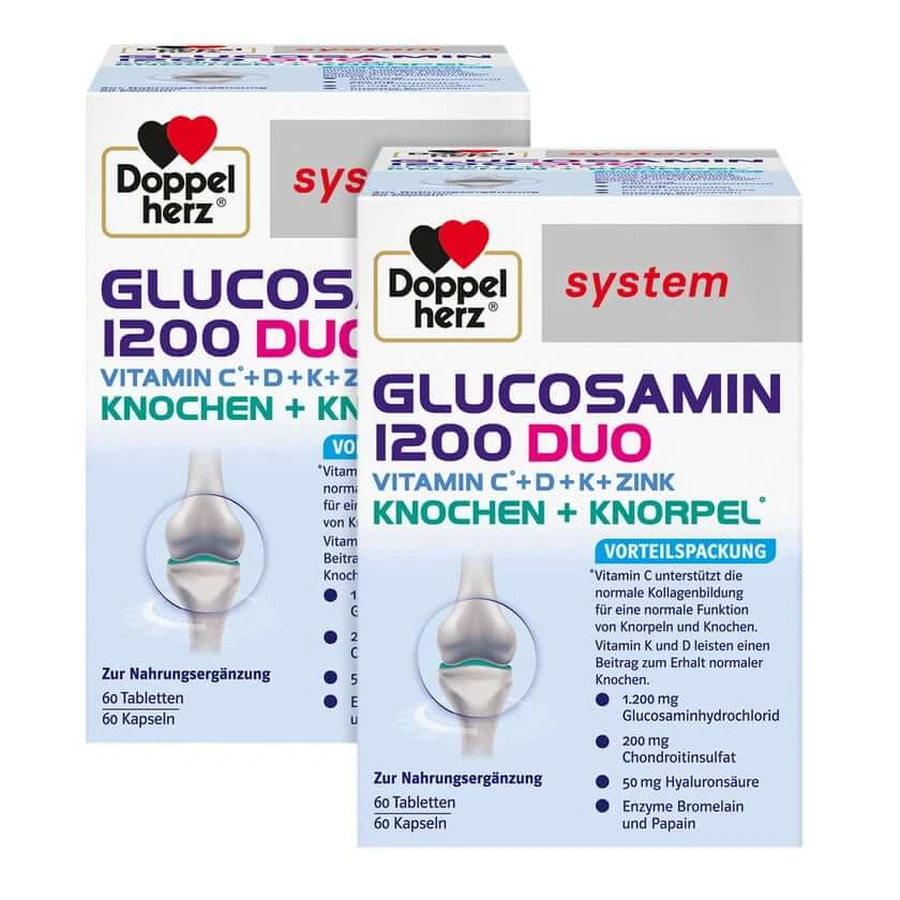 Envase doble Doppelherz Glucosamina 1200 2X120 St