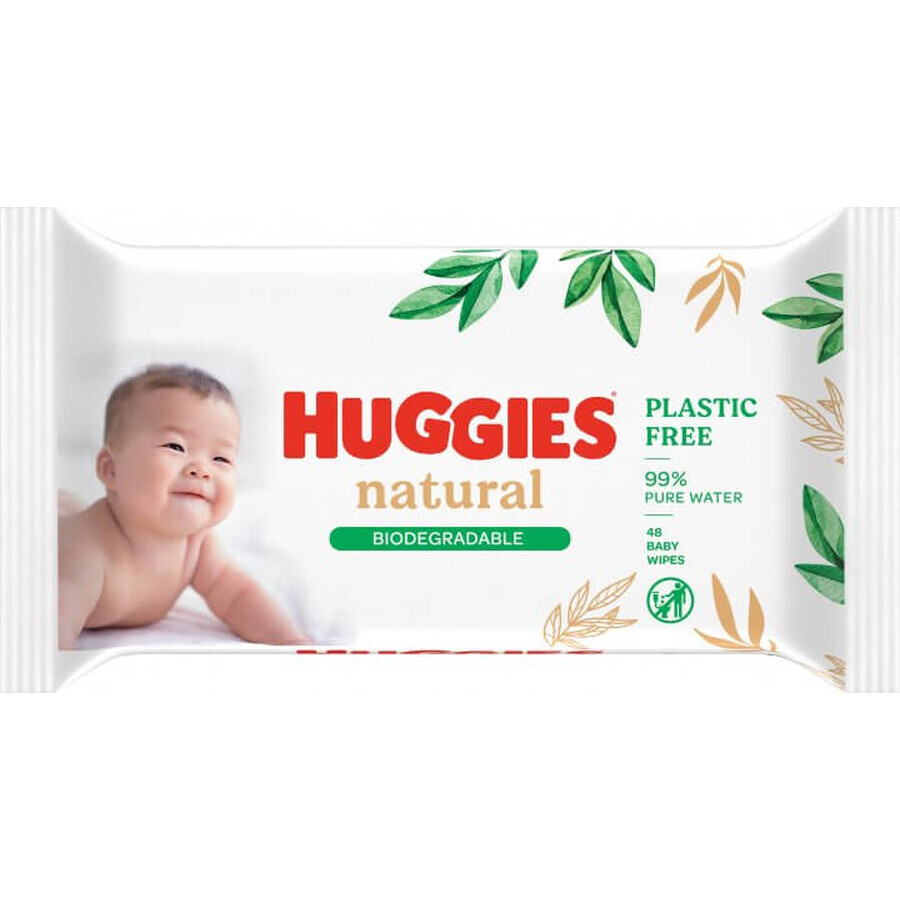 Huggies BW Toallitas Naturales Biodegradables 48 unidades