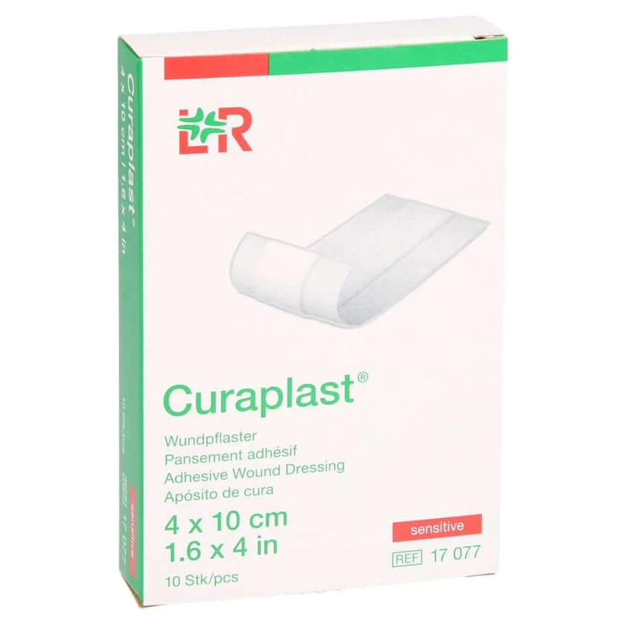Curaplast Cerotto sensibile per ferite 4x10cm 10 pz.