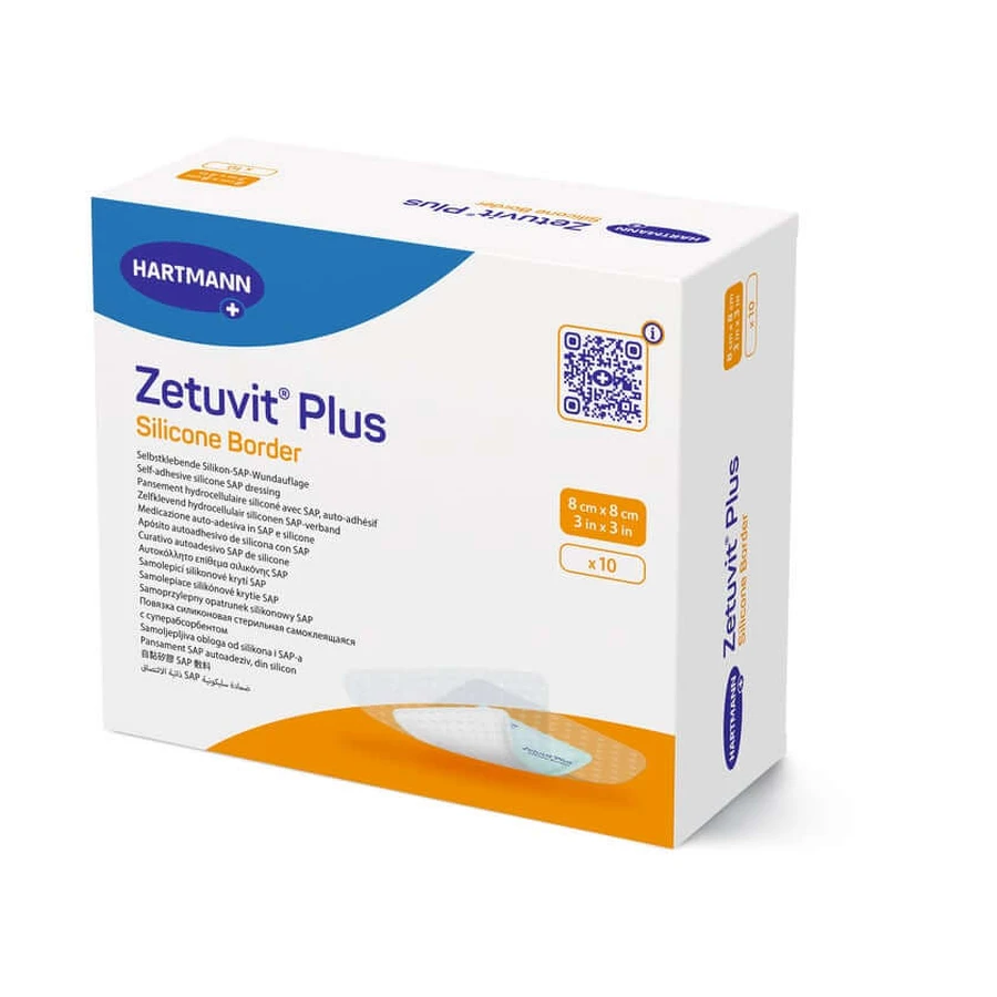 Zetuvit Plus silicon de frontieră 8x8 cm 10 buc