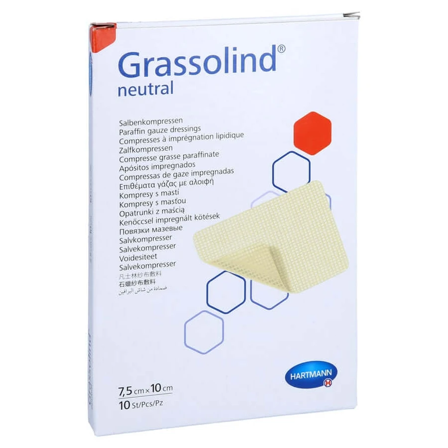 Grassolind compresse di unguento 7,5x10 cm pz. 10 pz.