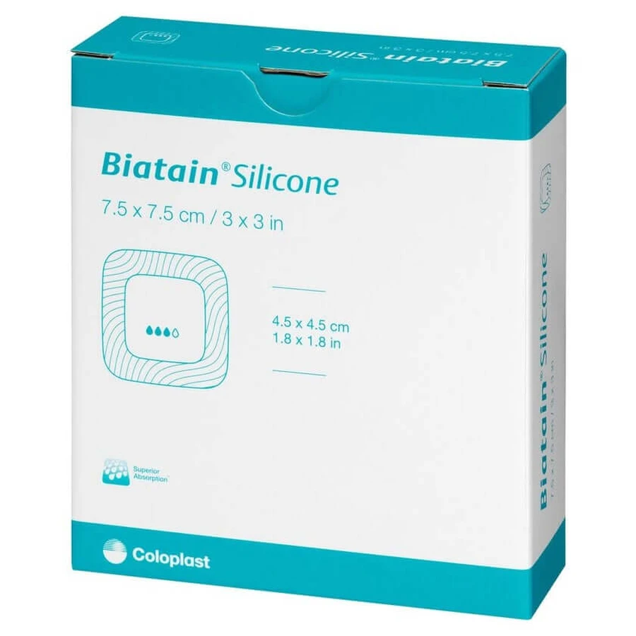 Biatain Pansement en mousse de silicone 7.5x7.5 c 10 pcs.