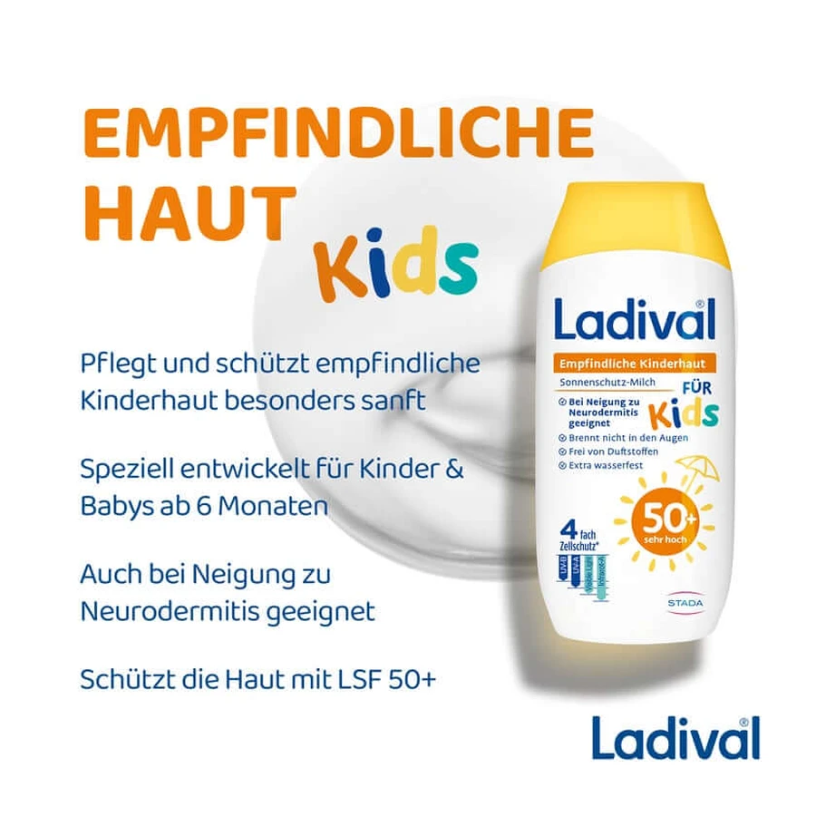 Ladival empf. Skóra dzieci 50+ podwójne opakowanie 2X200 ml: ceny i cechy