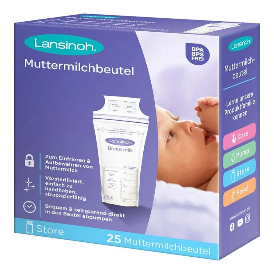 Lansinoh poche de lait maternel 25 pcs