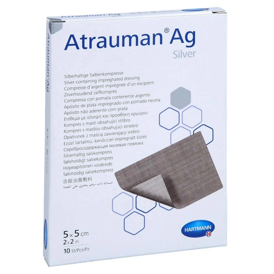 Compresses stériles Atrauman Ag 5x5 cm 10 pcs.