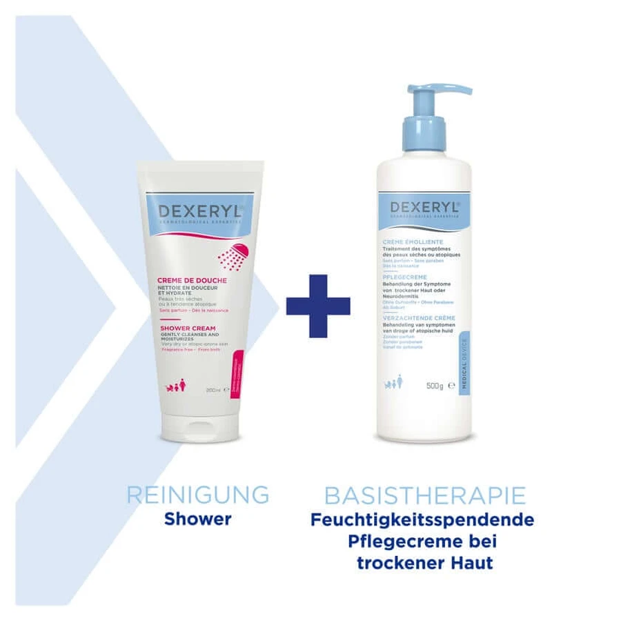 DEXERYL Cremă de îngrijire + cremă de duș 1 set