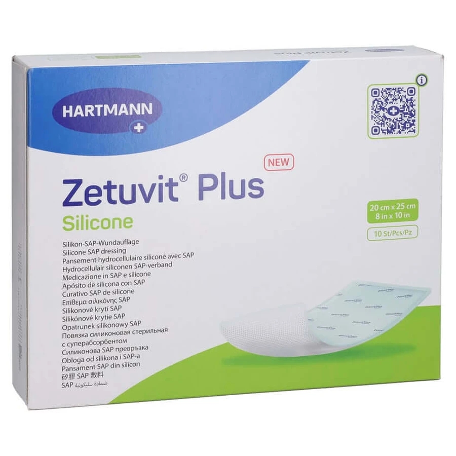 Zetuvit Plus Silicona estéril 20x25 cm 10 uds.
