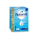Lapte praf de început Aptamil Nutri-Biotik 1, 0-6 luni, 2 x 1200 g, Nutricia