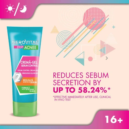 Gerovital Gel Creme Talgkontrolle, 50 ml, Farmec