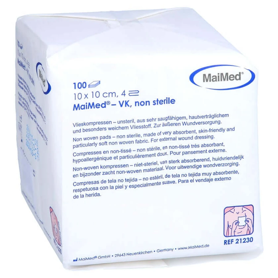 Kompresy włókninowe niesterylne 10x10 cm 100 szt.: ceny i cechy