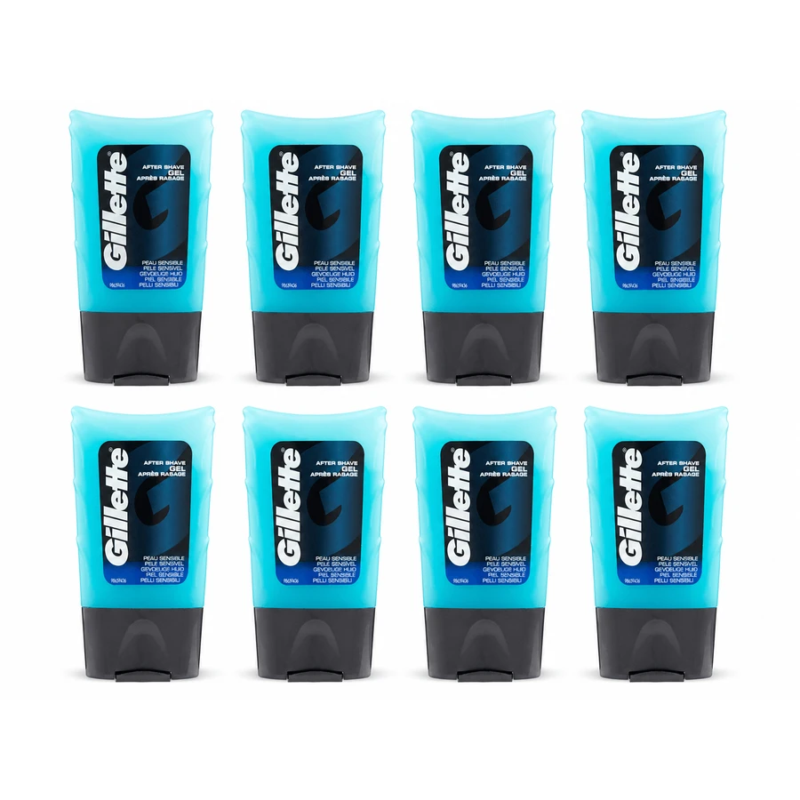 Gillette Gel, 8 x 75 ml - dopobarba lenitivo, Procter & Gamble