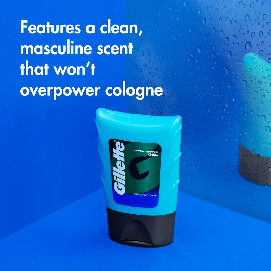 Gillette Gel, 8 x 75 ml - dopobarba lenitivo, Procter & Gamble