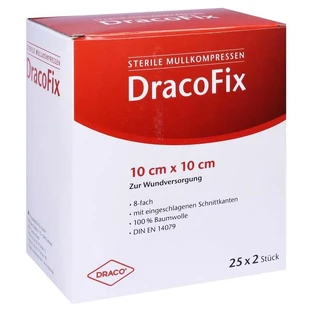 Dracofix PEEL compresas estériles 10x10cm 8 pliegues 25X2 uds.