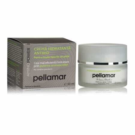 Crema hidratante antiarrugas para todo tipo de pieles AminoPower, 50 ml, Pellamar