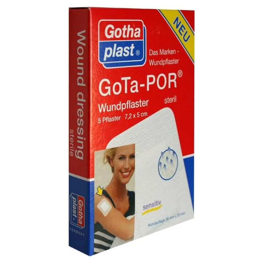 Gota-por wondpleister 5x7,2 cm steriel 1 st